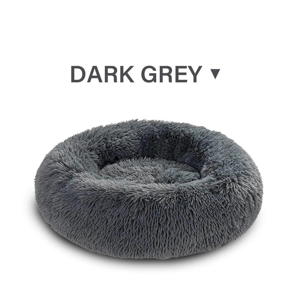 Long Plush Dog Bed, Pet Round Bed, Anti-anxiety Ped Bed Mat, Pet Bed Sofa Cushion For Small Medium Dog Calming Plush Pet Sofa