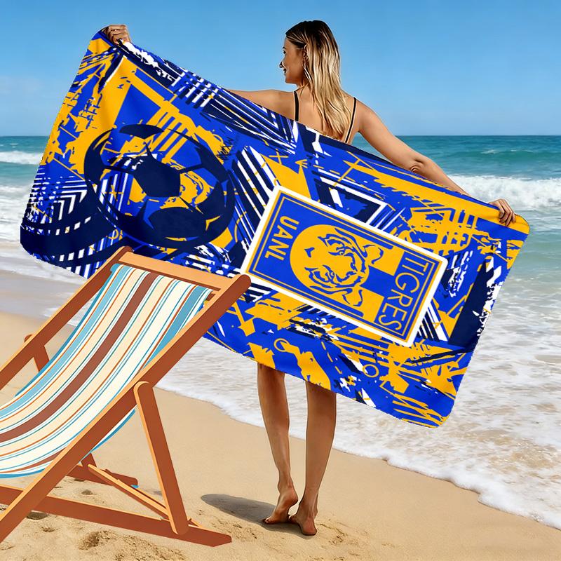 Tigres UANL Print Beach Towel, Large Soft Quick Dry Towel for Beach Camping Swimming