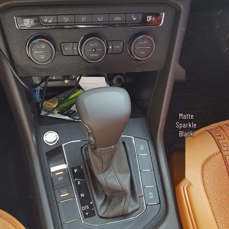 Carbon Fiber Interior Stickers for Custom 17-19 Tiguan: Gear Shift, Center Console, Door Panel Décor.