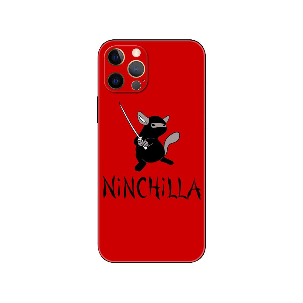 Cute Cartoon Chinchilla phone case for iphone 5 5s 2020se 6 6s 7 8 plus x 10 XR XS 11 12 13 mini pro MAX black tpu back cover