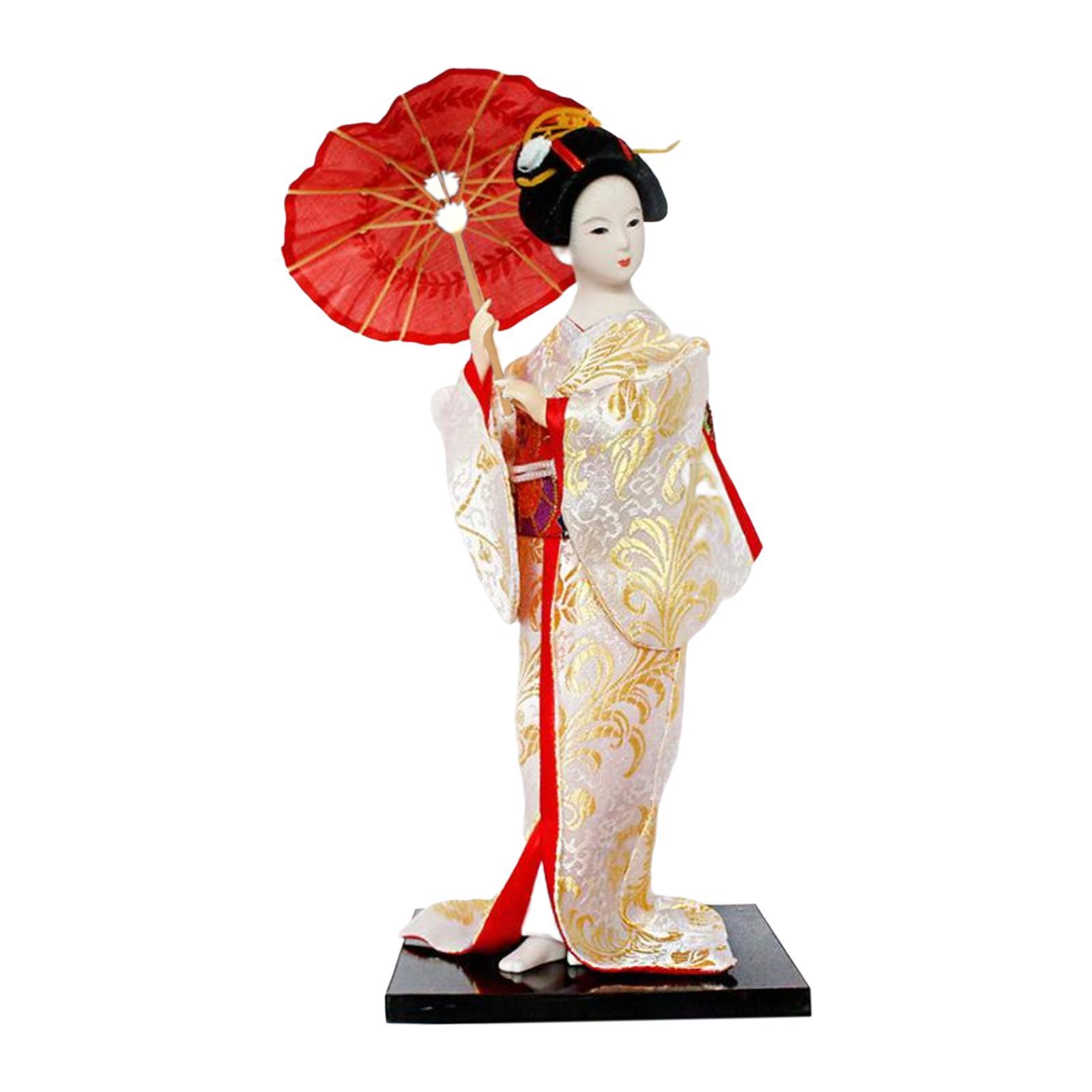 Oriental Japanese Geisha Figurine Traditional Kimono