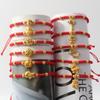 Handmade Red String Bracelet Gold Plated Zodiac Sheep Charms Adjustable Size Good Luck Gifts Daily Wear Fashion Jewelry