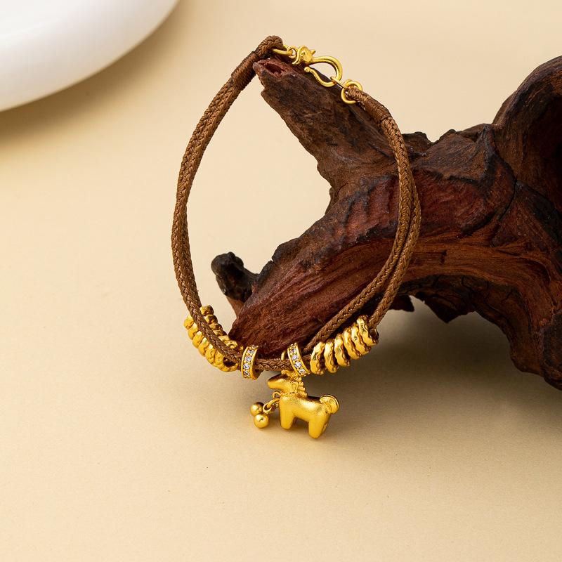 S911 enamel macaron DIY gold-plated rocking joy Trojan horse pendant necklace collarbone sweater necklace
