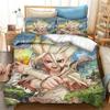 New Anime Dr.STONE 3D Print Bedding Set Duvet Covers Pillowcases Comforter Soft Cotton Bedclothes