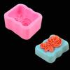 3D Rosen Duftkerzenform Bärenform Bärenkerzen Gießformen Blumenseife Gießformen Silikonform für Kerzen