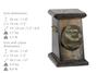 Pomeranian dog, Pom Dog, Dwarf Spitz - urn for dog ashes, elegant urn with a statue, commemorative urn with a bust of a dog by Art-Dog brand