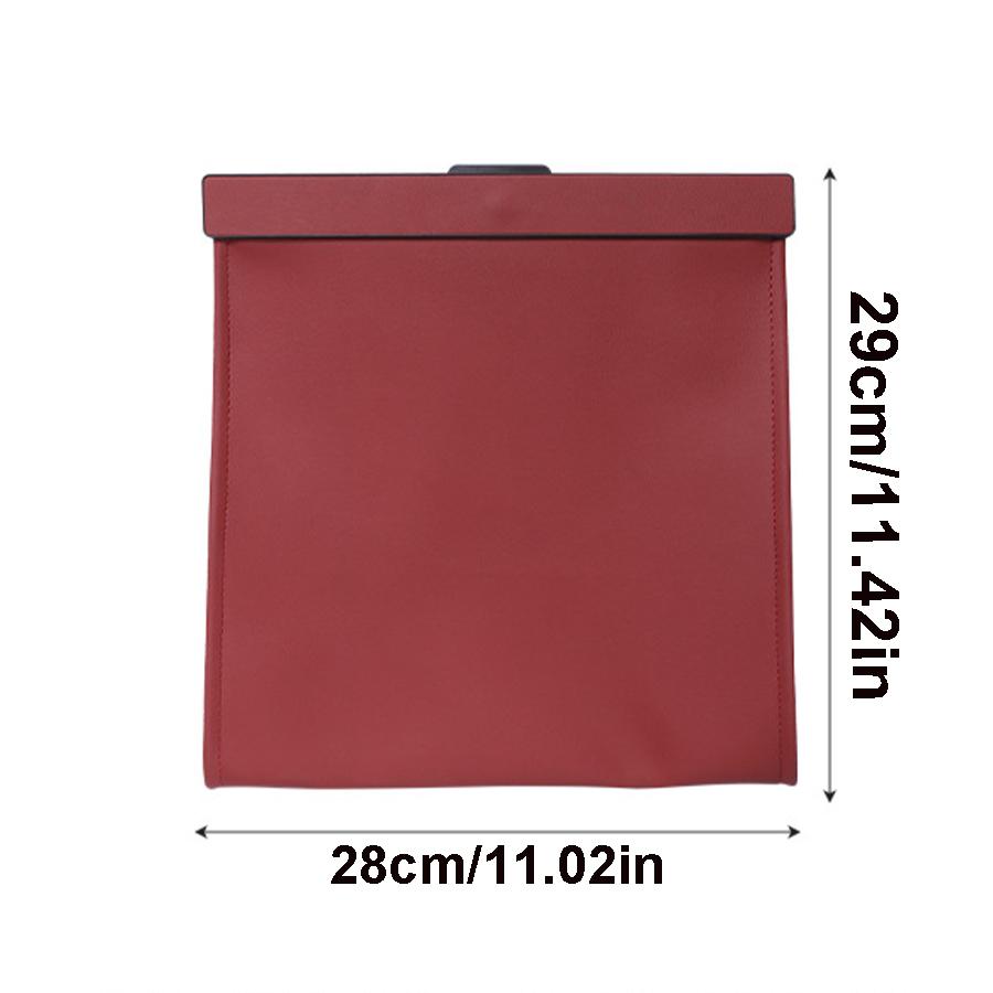 Car Leather Garbage Bag Factory Direct Sales Rear Seat Backrest Hanging Magnetic Absorption Car Interior Cleaning Products