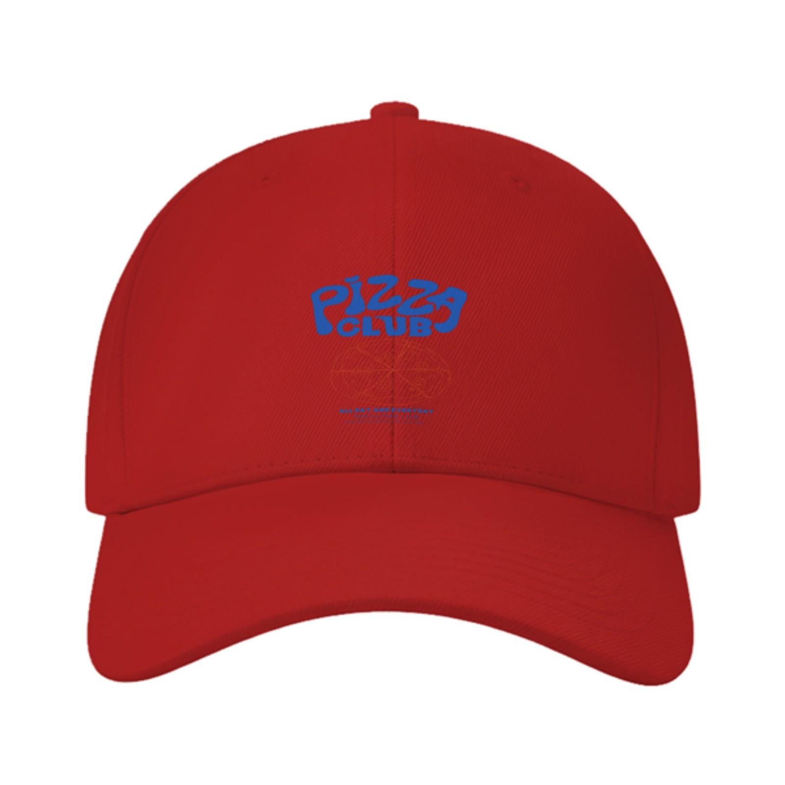 Pizza Club Graphic Baseball Cap Adult Casual Cotton Four Seasons Adjustable Hat XS（old）