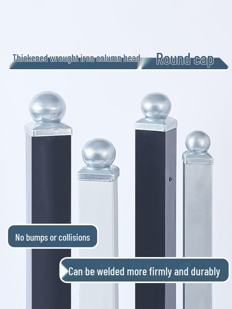 Wrought Iron Galvanized Ball Fence Post Cap for Square & Round Tubes