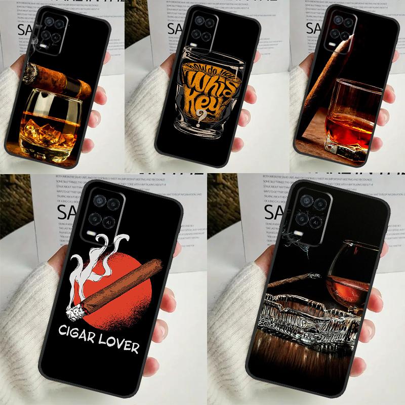 

Cigar and Whiskey For OPPO A17 A77 A58 A78 A98 A15 A5 A9 A96 A76 A16 A54 A74 A94 A52 A72 A79 A57S A53S Case OPPO A57s