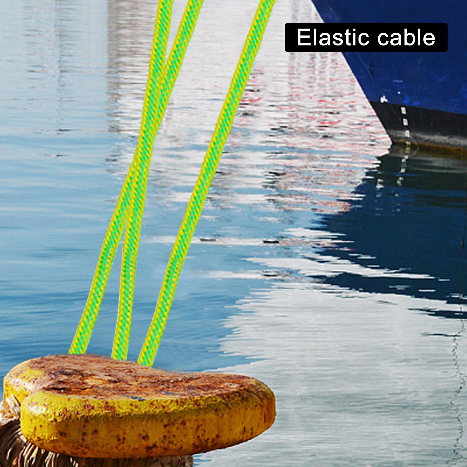 Dock Line/Elastic Hook Cable/Boat Dock Lines Cords/Docking Rope/Adjustable Anchors Ropes Surfing Rope/Boat Mooring Rope CN