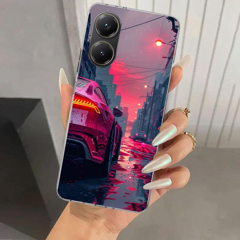 R-S 6 7 8 Sport Car Phone Case for Xiaomi Poco X5 X6 X7 Pro F7 Ultra M7 Redmi 15 15C 13 13C 12 12C 10 10A 10C 9 9A 9C 9T Shell P