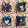 W-Wistoria Wand and Sword Anime Cushion Cover Home & Car Multi-Scene Pillow Cover - Reversible, Soft & Durable for Daily Use