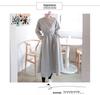 Plus Size Women's Autumn/Winter Plush Hooded Dress with Waist-Cinch, Ankle-Length, Slimming Fit