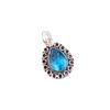 Swiss Blue Topaz Gemstone 925 Sterling Silver Jewelry Designer Pendant 1.02" For Thanksgiving Gift PP-26-8