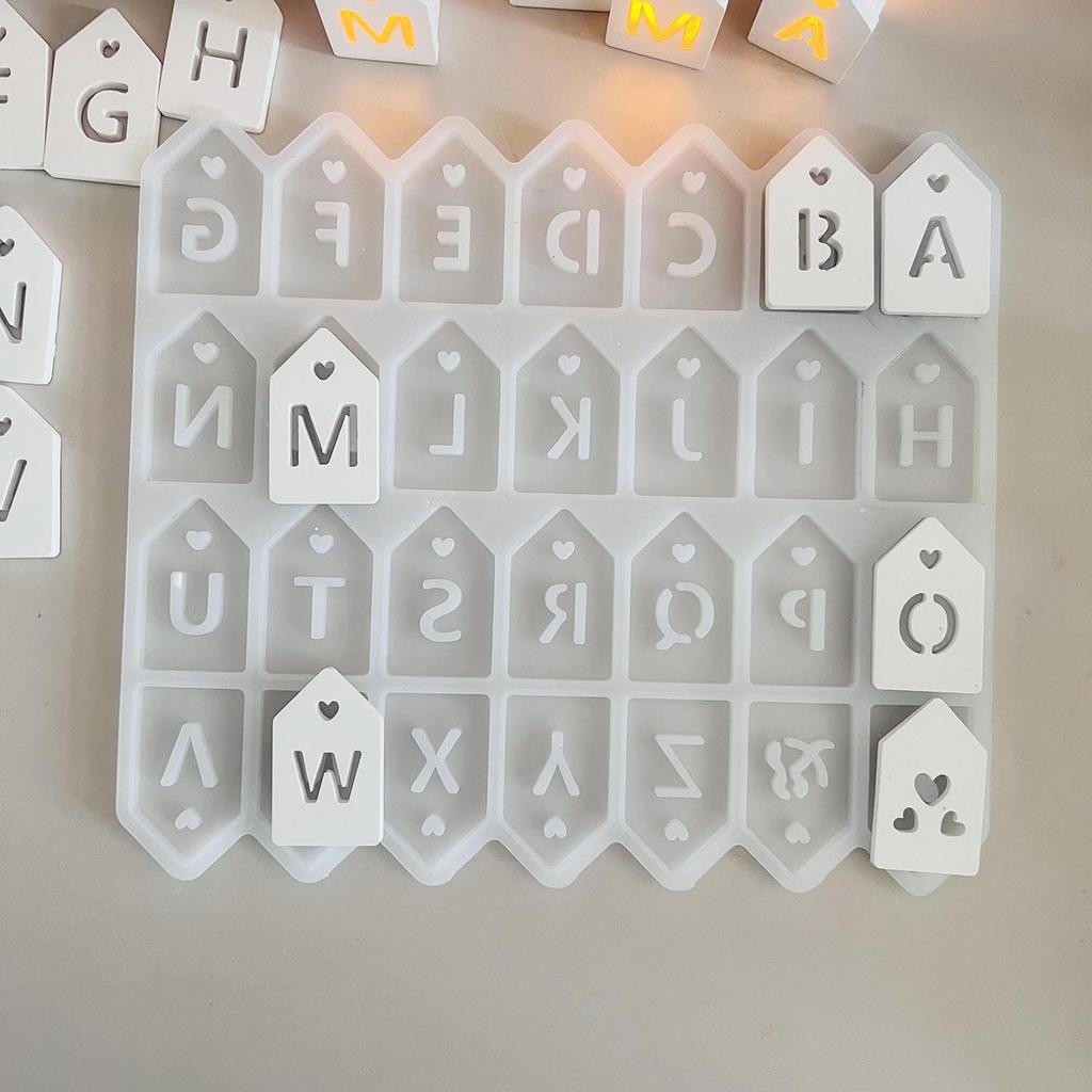 Pack of 2 Silicone House Molds Resin Crafting Moulds Ornament Molds Silicone Texture Suitable for Home Decorating