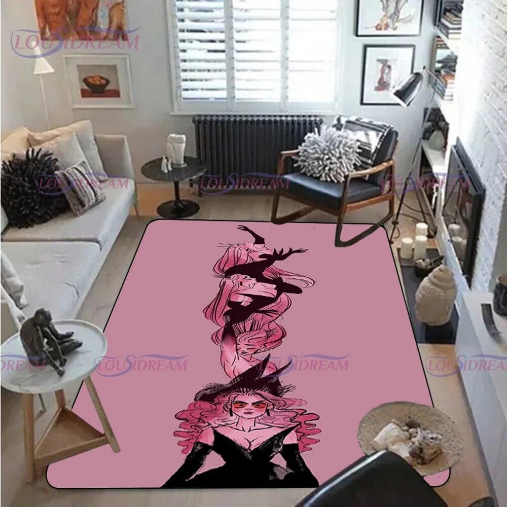 Cartoon Comics Lore Olympus Tištěný koberec Koberec do obývacího pokoje Ložnice Dekorace pohovky Šatna pro dospělé Protiskluzová podložka na podlahu