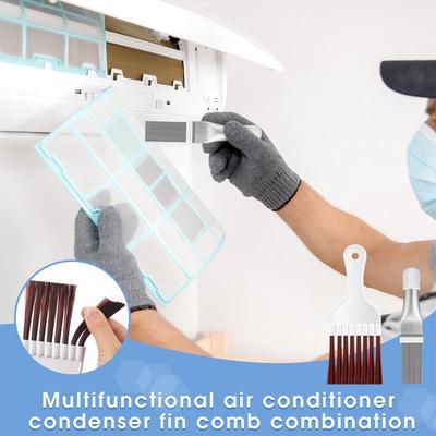 AC Vent Cleaner AC Coil Cleaner 3 Pieces AC Cleaning Kit Air Conditioner Cleaning Kit AC Coil Brush For Condenser Computer