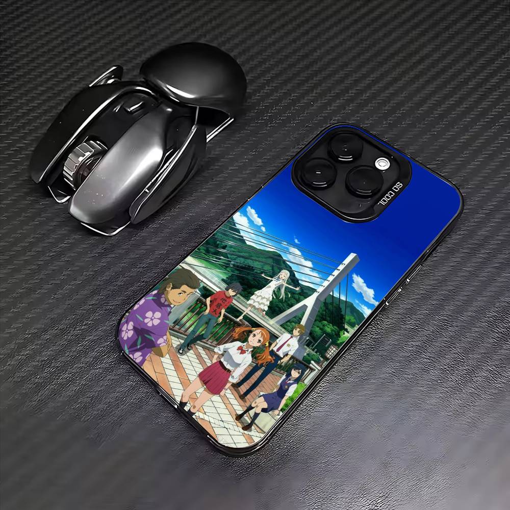 Чехол для телефона AnoHana M-Meiko Anime H-Honma для iPhone17,16,15,14,13,12,11 Plus,Pro Max Цветной Посеребренный Внутренний Чехол iPhone17PRO