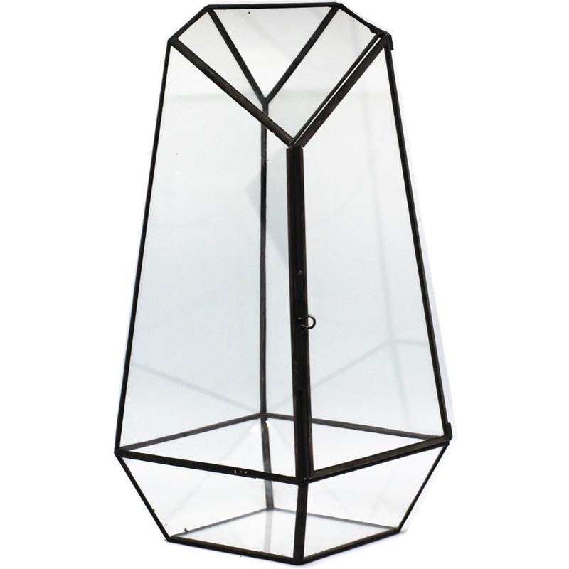 Quartz Shape Micro Landscape Glass Terrarium Moss Planter Tank Glass Flower Room Irregular Ecological Vase Geometric Terrarium