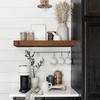 Solid Wood Wall Shelf for Living Room Dining Room TV Wall Storage Shelf Book Shelf Hanger