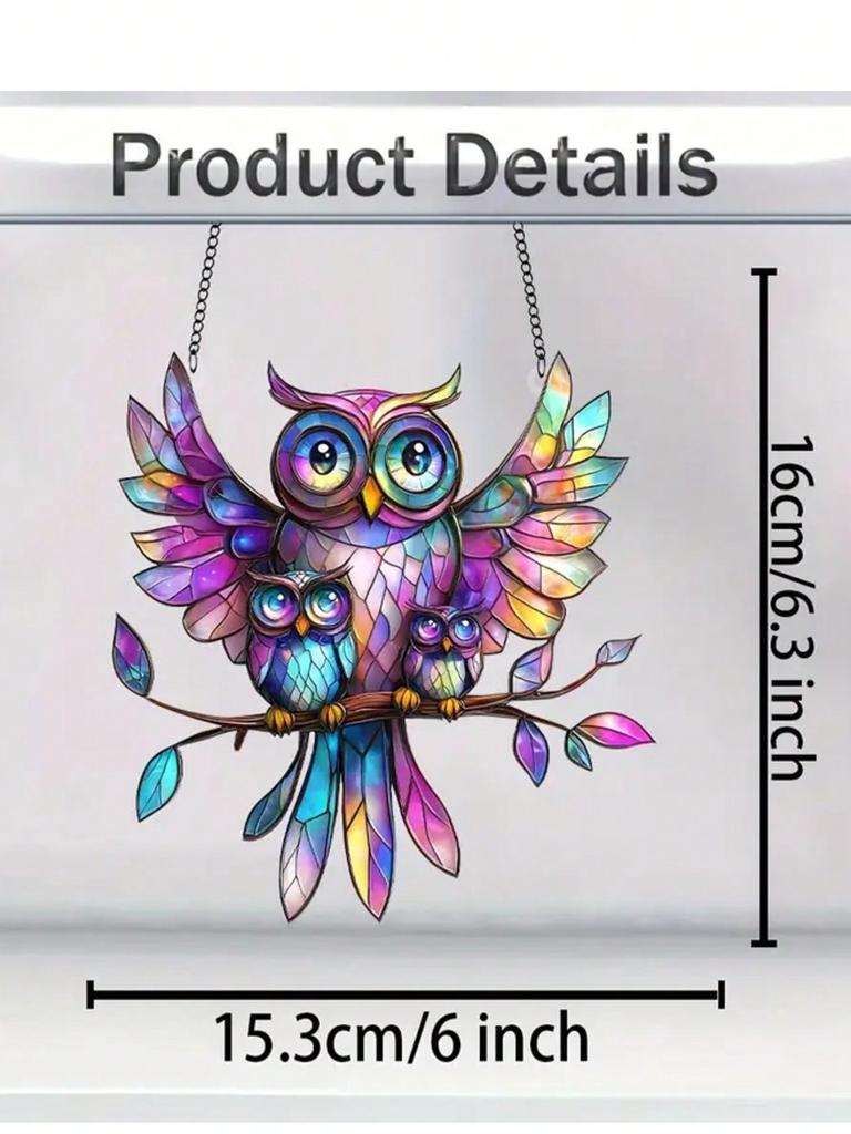 1pcs colorful owl pendant, suitable for home, living room, and bedroom decoration. It is a perfect gift for animal lovers,