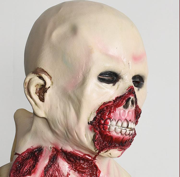 Party Horror Zombie Latex Mask One size fits all adults бежевый