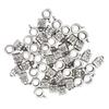50Pcs Beard Beads Antique Silver Metal Finish Moderate Size Exquisite Dreadlocks Beads for Beard Hair Decorations