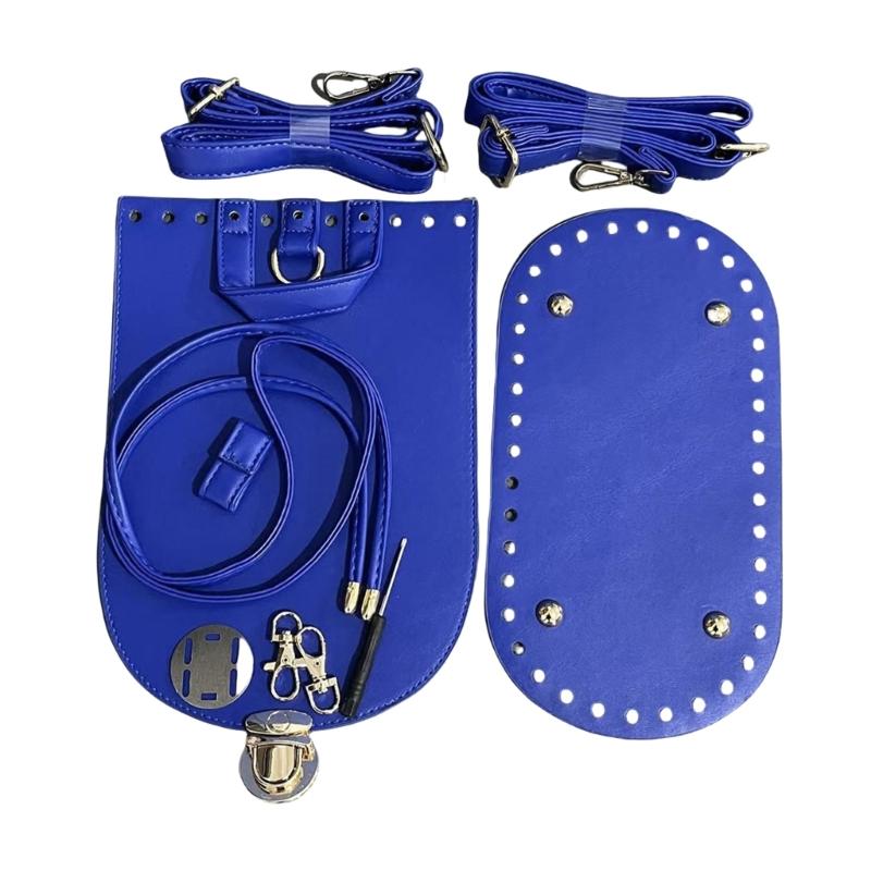 Crochet Bag Making Kit With PU Leather Backpack Bottom Base Flip Cover Adjustable Strap And Lock Buckle For DIY Projects
