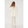 Spring New Women's White Suit Work Clothing Casual Polo Collar Long Sleeves Loose Suit Jacket 5247781