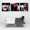 Modern Fabric Canvas Painting, Red Canvas Painting, Lip F, Nordic Pictrue, Home Decor, Wall Art, Poster, Living Room, Girl, Bedroom, Diy