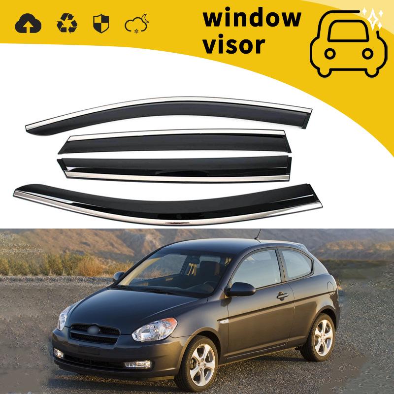 Hyundai Accent (08-12) Door Rain Guards & Window Visors