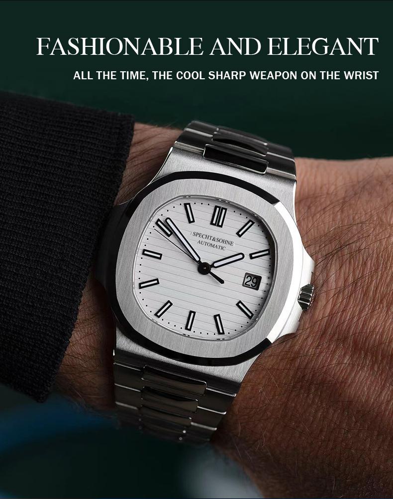 Dropshipping Specht & Söhne Mechanical Wristwatch For Men 5711 Watches Miyota 8215 Sports Watches Relogio Masculino