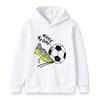 Kids Boys Girls Pullover Hoodie, Funny Cartoon Soccer Sneaker Make My Day Printed Casual Soft Warm Sport Hooded Sweatshirt for Daily Wear