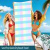 Soft P-Pastel Grids Towel Beach Towel Oversized Super Absorbent Soft Swim Beachtowels For Men, Women