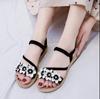 Women Summer Plus Size Female Bohemian Style Sandals Flat Sandals Flowers Sandals Flip Flops
