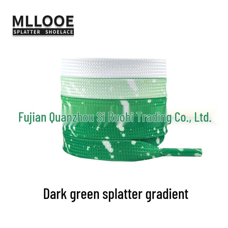 Black and White Splatter Ink Shoelaces for AF1, Dunk, Skate, and Casual Shoes