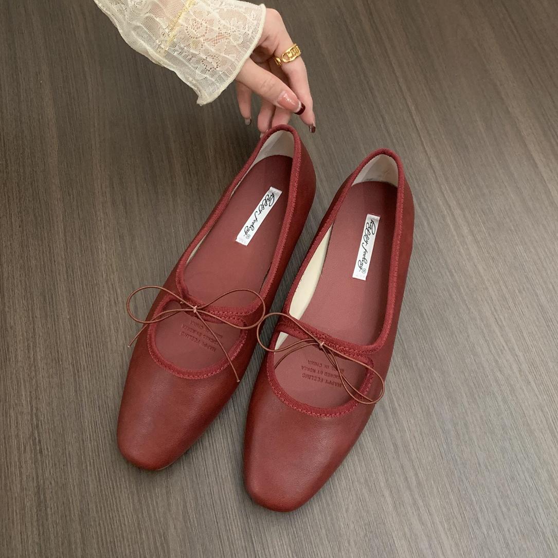 

Fashion Bailamos 2025 New Women Flats Comfortable Soft Boat Shoes Loafers Shallow Round Toe Ballet Flat Shoes Women Slip On Side Mujer 40