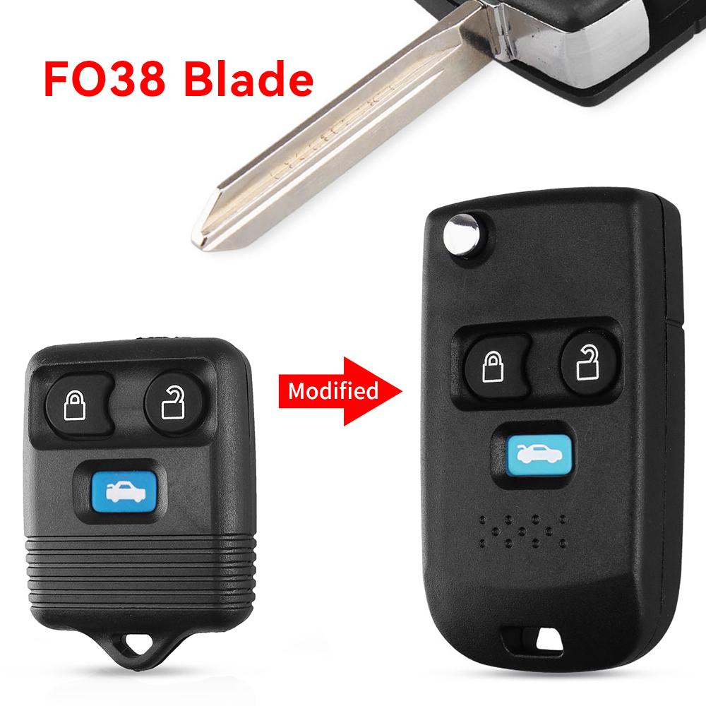 Modified 2 3 4 Buttons Flip Key Shell For Ford Edge Flex Explprer Escape Expedition Focus Lincoln Mercury Navigator F150 F250