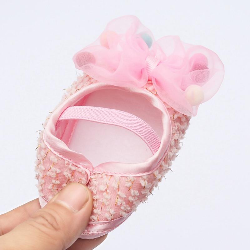 Baby Mädchen Kleinkind Herbst Prinzessin Krippe Schleife Weiche Erste Lauflernschuhe