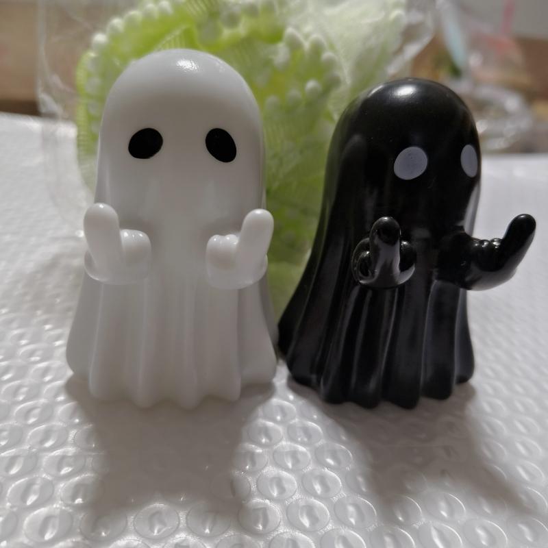 Auto Dekoration Leuchtender Mittelfinger Niedliche Geisterstatue Kleine Gruselige Geisterfiguren Halloween Dekoration Haus Tischdekoration