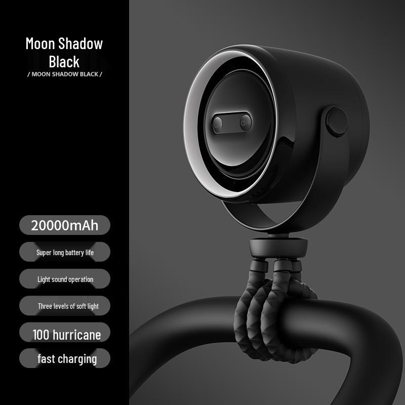 

Customizable Brushless USB Stroller Fan with Night Light and Anti-Pinch Design for Mother and Baby 10000mAh чёрный