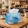 1pc Tropical Ocean Tissue Box | Multi-functional Napkin Dispenser, Two Sizes Available Suitable for Home, Parties, Car Decoration Sea Turtle Marine Co