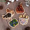 Wooden Fruit Platter Set | Creative Shape Divided Snack Trays for Fruits, Nuts & Candies