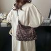 Retro Messenger Bag Damenmode Leopardenmuster personalisiert Pendlerkette Achseltasche große Kapazität lässige Umhängetasche