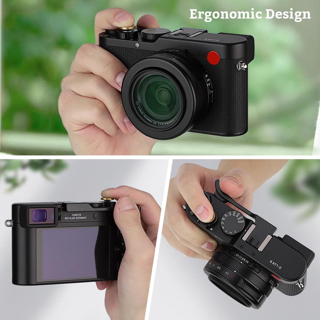 Haoge Metal Thumb Up Grip for Leica D-LUX 8 Camera Digital Accessory THB-D8B Hot Shoe Thumb Up Rest Support Hand Grip