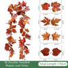 1.7m Red Autumn Maple Leaves Creative Fake Autumn Vines Artificial Maple Garland  Halloween Decor