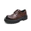 Zapatos de cuero otoño negocios formales estilo británico arañazo manual casual novio zapatos de boda