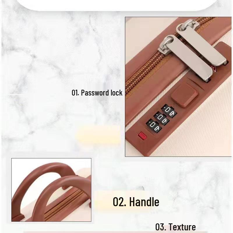 Valigetta Trucco Portatile Stile Coreano, Logo Personalizzabile, Borsa da Viaggio 14" e 16".