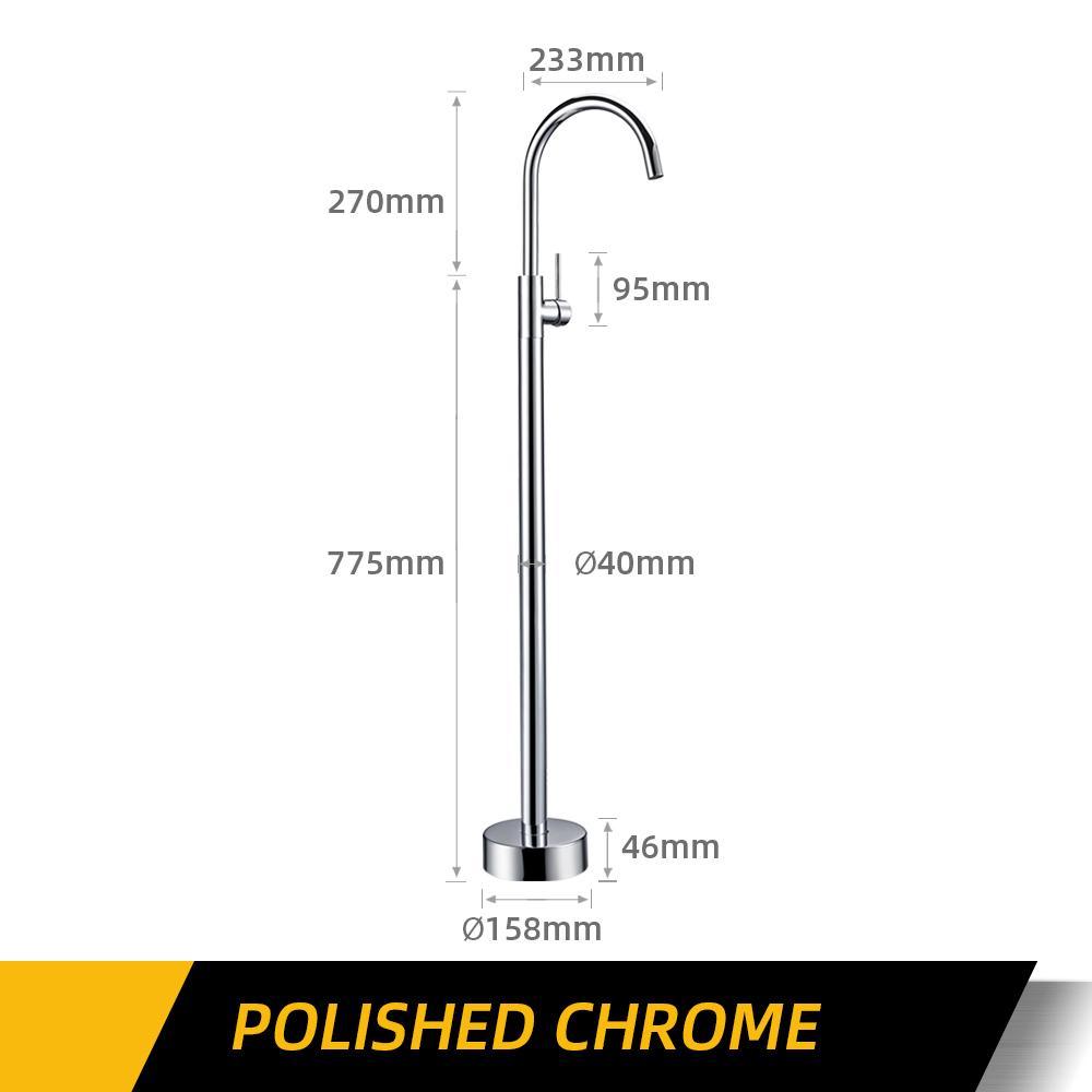 

Смеситель для ванной комнаты, матовый черный, для ванны, для душа, круглый, напольный, смеситель с одной ручкой, для горячей и холодной воды, Bagnolux